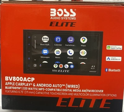 BOSS BV800ACP Digital multimedia receiver (does not play CDs)with Apple CarPlay - Image 1 of 3