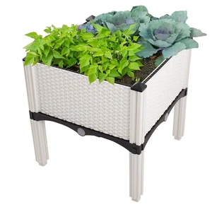 Modern Home Raised Planter Kit -Stackable Modular Flower/Garden Bed Kit-OPEN BOX - Picture 1 of 10