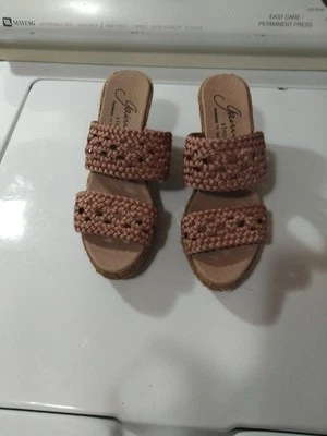Gaimo Nuevos Zapatos de Verano Marrón/Caqui Cuña Talla 37 Preciosos Foto 1 de 4