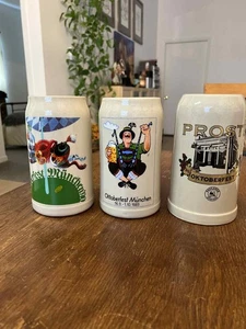 Lot of 3 Oktoberfest München Beer Steins 1989 Rastal 2020 Paulaner Prost Germany - Picture 1 of 8
