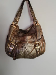B. Makowsky Medium Crossbody Bag Metallic Cheetah Print - Bild 1 von 3