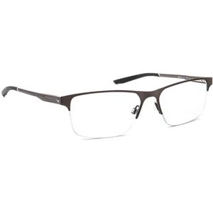 Nike Men's Eyeglasses 8045 071 Matte Gunmetal Half Rim Metal Frame 57[]17 140 - Picture 1 of 6