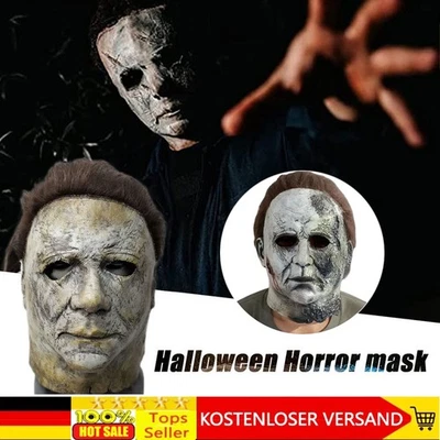 Deluxe McMeel Myers Maske Halloween Latex Kopf Erwachsenes Kostüm Geschenk🦇  - Bild 1 von 4
