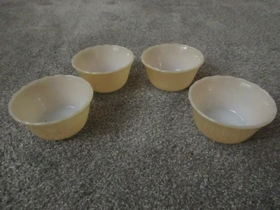 Set of 4 Vtg Fire-King Peach Lustre Custard Cups Ramekins 6 oz - Image 1 of 4