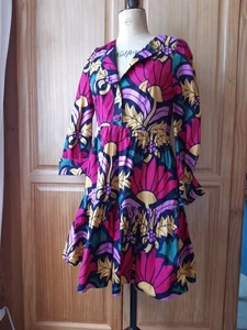 J.CREW Floral Multicolored Cotton Mini Dress S - Picture 1 of 11