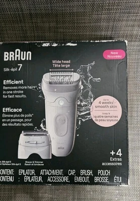 Braun Silk-épil 7 depiladora para mujer afeitadora y recortadora en seco/húmedo Foto 1 de 3