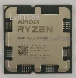 AMD Ryzen 5 7600 R5 7600 AM5 CPU processor 6 core 12T 3.8GHz 65W 32MB desktop - Picture 1 of 1