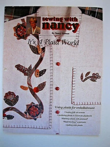 SEWING WITH NANCY ZIEMAN IT's A PLAID WORLD 1995 booklet sewing crafts 20pg - Picture 1 of 5