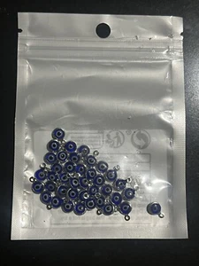 40 Stück Evil Eye Anhänger Charms Transparent Glas zum Basteln und Schmuck - Bild 1 von 3