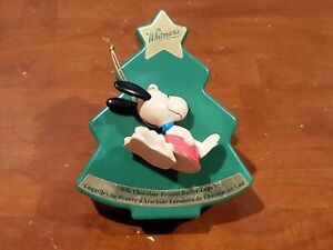 Ornement de Noël vintage arachides espionnage sur traîneau UFS bonbons Whitman's