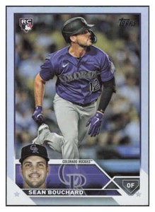 SEAN BOUCHARD RC 2023 Topps Update Rainbow Foil #US216 ROOKIE MLB Rocki ID:84823