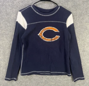 Chicago Bears Sweatshirt Women's Small Blue Reebok NFL Team Apparel Pullover - Picture 1 of 7