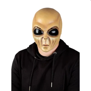 Alien Latex Mask Adults Fancy Dress Accessory Space UFO Aliens Mens Ladies - Picture 1 of 1
