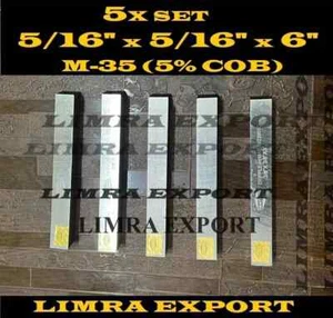 5 PCS SET 5/16" x 5/16" x 6" HSS Square Tool Bit M-35 (5% Cob) Lathe Fly Cutter - Picture 1 of 2
