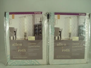 Allen Roth 2pc Cressmar 84-in Mineral Polyester Sheer Single Curtain Panel - Picture 1 of 4
