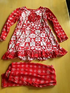 Jelly The Pug Dress Pants Combo Size 10 Christmas Red White 9068 - Picture 1 of 7