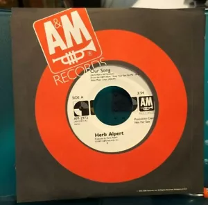 HERB ALPERT OUR SONG 45 VINYL (1987) - Picture 1 of 2