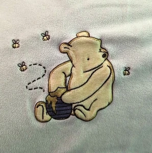 Disney Clásico Pooh Marfil Crema Peluche Suave Manta Hunny Pot Abejas Aplique - Imagen 1 de 7