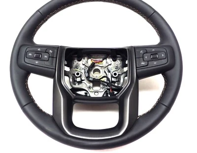 86821399 Steering Wheel Black Pre-Cras Alpine Umber 2019 GMC Yukon Sierra 1500 - Image 1 of 4