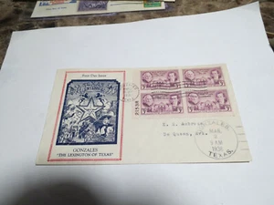 SCOTT #776 1936 3C TEXAS CENTENNIAL FIRST DAY COVER - Picture 1 of 2