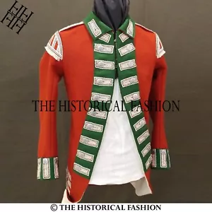 Chaqueta Guerra Revolucionaria 24º Regimiento de Pies Chaqueta en Lana Roja Uniforme Británico - Imagen 1 de 2