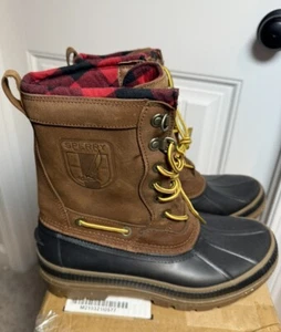 Stivali invernali Sperry uomo Ice Bay alti nero/marrone taglia 8,5 - Foto 1 di 8