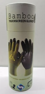 COOLJOB Bamboo Work Gloves Men and Women, 2 Pairs Breathable Nitrile Touchscreen - Picture 1 of 10