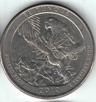 USA - 2012P - Washington ¼ $ - El Yunque - Rare - #19955 - Image 1 of 2