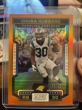 2023 Panini Score CHUBA HUBBARD #50 Gold #08/10 Carolina Panthers 🏈🔥