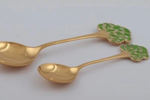 R&B Robbe&Berking Jahreslöffel 1989 Blütenbaum groß + klein 103gr. 925er 1052 - Bild 1 von 4