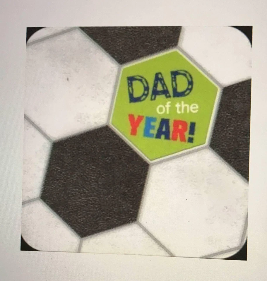 Tarjeta de sello de fútbol deportivo del Día del Padre para papá del año en el Día del Padre  Foto 1 de 1