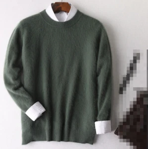 Thick Cashmere Sweater Warm Tops Winter Outwear Casual Comfort Loose Fashion Men - Picture 1 of 32