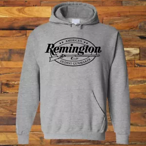 Sudadera con capucha gris Remington American Gunmaker logotipo armas de fuego S a 3XL - Imagen 1 de 1