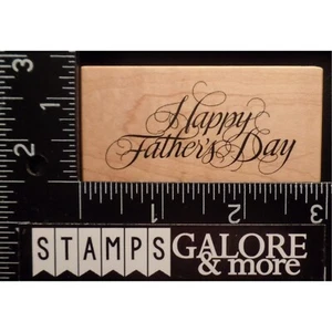 PSX Rubber Stamps F-267 HAPPY FATHER'S DAY WISHES CURSIVE #462 - Picture 1 of 2