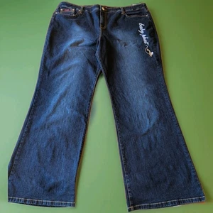 Jeans donna Phat Estilo taglia 24 gamba larga vita alta elasticizzato lavaggio a secco 44x33 usato in ottime condizioni - Foto 1 di 14