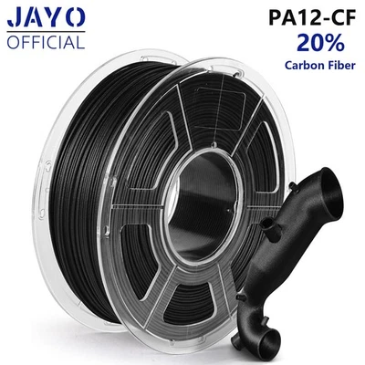 Нейлоновая нить накаливания из углеродного волокна JAYO PA12-CF 1,75 мм термостойкая до 176°C 1 кг - Изображение 1 из 4