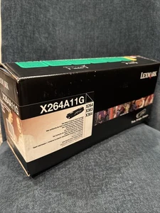 Genuine Lexmark X264A11G Black Toner Cartridge - New/Sealed, 3500 Pages Yield - Picture 1 of 10