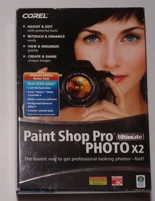 Corel Paint Shop Pro Photo X2 Ultimate PC Software - Image 1 of 3