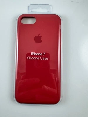 NEW in box Original OEM Apple Silicone Case for iPhone 7 8 SE2 SE3 Camellia red - Image 1 of 3