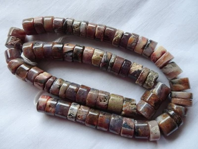 Cuentas de piedra lisa de 8-10 mm de ancho de amatista de salvia natural de 14 1/4" Str A928 DNG Foto 1 de 4