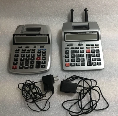 Lote de 2 calculadoras, Casio HR-100TM y Canon P23-DHV Foto 1 de 4