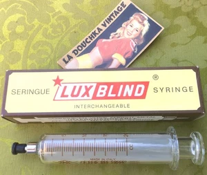 VINTAGE 1950s MEDICAL ALL GLASS SYRINGE~METAL TIP~MADE IN ITALY~20 C/C~NEW & BOX - Picture 1 of 12