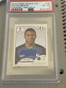 Pegatinas de novato Panini World Cup 2018 Kylian Mbappe PSA 6 - Imagen 1 de 2