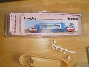 LANGLEY MODELS OO 35 FOOT HOLIDAY CANAL BOAT #F5b MODEL KIT NEW OLD STOCK - Picture 1 of 6