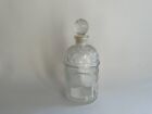 Vintage 1940s Guerlain France Imperiale Bee Embossed Glass Perfume Bottle
