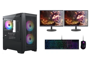 FCS ULTRA FAST i3 i5 i7 Gaming Computer PC 2TB 16GB RAM GTX 1050Ti Windows 10 - Picture 1 of 6