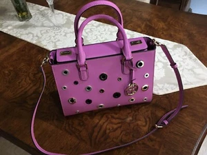 HENRI BENDEL W 57th SM TURNLOCK  SATCHEL GROMMET HANDBAG IN PINK NEW WITH COVER - Picture 1 of 9