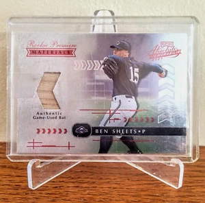 MILWAUKEE BREWERS BEN SHEETS ROOKIE BASEBALL BAT CARD Sleeved Foil MLB Pitcher - Picture 1 of 2