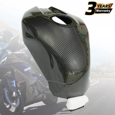 Black Carbon Fiber Look Fuel Gas Tank Cover Fairing For Yamaha YZF R1 2009-2014 Foto 1 de 4
