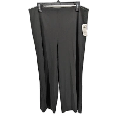 Bar III Women’s High-Rise Wide-Leg Ankle Pants Stretch Black Size XL $79 - Image 1 of 3